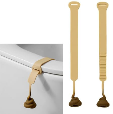 2 Stück Silikon-Toilettensitz-Deckelheber, WC-Deckelheber, WC-Deckelheber, WC-Deckelheber ohne Kontakt, Poo-Poo Form