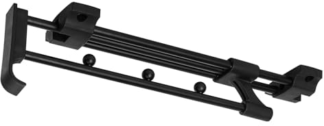 JJWUYUE Ausziehbare Kleiderstange, 25cm Verstellbar, Teleskopstange für Schrank, Kleiderbügelhalter Hosenaufhängung, Schwarz, Metall, Wandmontage