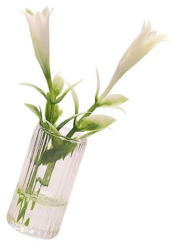 Vaguelly Mini Di Pianta Di Giglio Realistico in Miniatura Decorazione Floreale in Resina Piccolo Vaso Per Composizioni Floreali