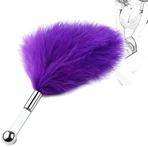 Plume de luxe chatouilleur SM fouet sexe érotique flogger amour plume clitoris fouet avec poignée en acrylique BDSM bondage fessée slapper paddle flirt chatouilleur jouet sexuel pour couples adultes