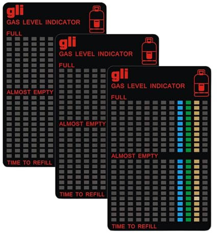 Indicatore di livello del gas, scala a 22 livelli, misuratore di livello magnetico, adatto per fornelli a gas con bombole di gas propano o butano, indicatore di residui di gas (2)