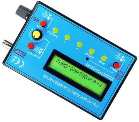 Generatore, Funzione DDS 0,01 Hz‑500 KHz Modulo Sinusoidale a Dente di Quadrato, Materiale ABS, Portatile, Alimentato Batteria o Adattatore, per Test con Oscilloscopio