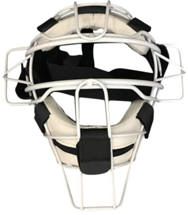 QSTDGVPW Baseball Rezeptorhelm für Erwachsene, Gesichtsbehörde Im Freien, Gesichtsbehördeschutz, Weiß