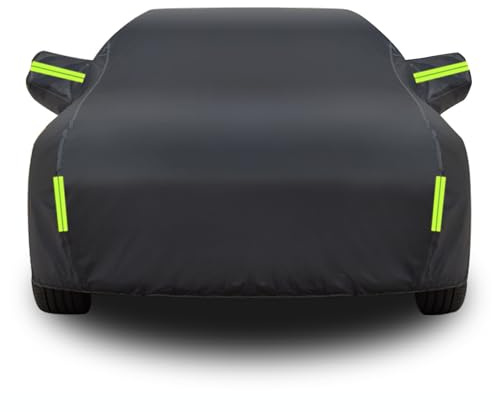 Generisch Autoabdeckung für VW Golf 8, Outdoor-Vollabdeckung Allwetter Wasserdicht Winddicht Sonnen Regen- und Schneeschutz Auto Abdeckplane Staubdicht Autohülle(Black,für VW Golf 8)