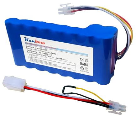 Batterie 5200 mAh pour Tondeuse Robot, Batterie de Rechange pour Husqvarna Automower 320, 330X, 420, 430, 430X, 440, 450X, 520, 550, remplaçant la Batterie 580 68 33-01, 580 68 33-02. (18 V/93,6 Wh)