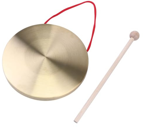 VANZACK Gong de Mano Chino de Metal Instrumento de Percusión Musical Platillos para Fiesta