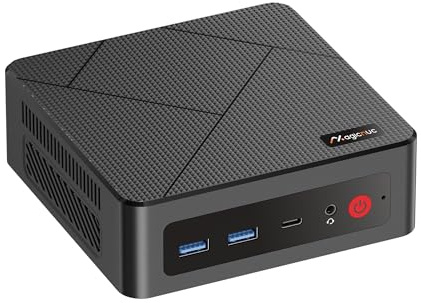 MAGICNUC AS1 Plus Mini-PC Bureau-Maison, Ryzen 5 3501U (Surpasse 4300U/N150, Jusqu'à 3.7GHz), Mini Ordinateur, 8Go DDR4, 256Go SSD, Double RJ45 LAN, Triple Affichage, Wi-Fi5/BT5.0, Mini de Bureau