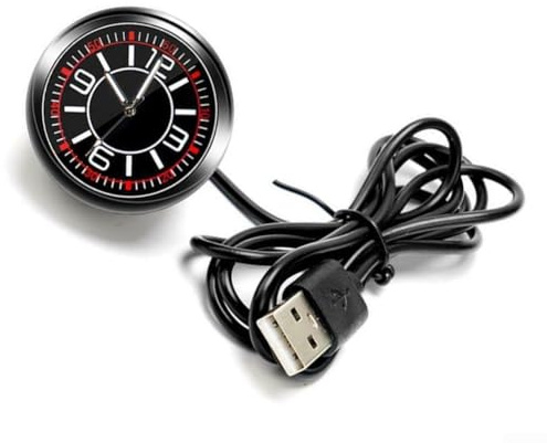 Reloj de cuarzo para salpicadero de coche, pantalla luminosa, para accesorios automotrices