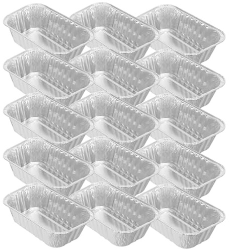 Gadpiparty 50 pezzi Teglie Rettangolari in Alluminio Usa e Getta per Pane e Dolci Stampi da Forno Monoporzione Resistenti e Pratici per Catering e Uso Domestico