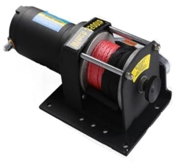 12V Verricello Elettrico 4WD 3500LB Recupero Auto Corda Sintetica Telecomando Senza Fili