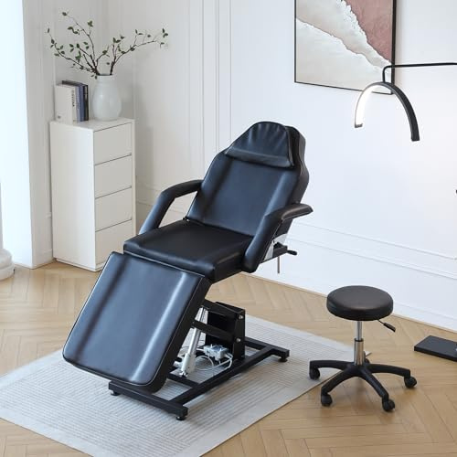 Elektrisches Massagebett mit abnehmbaren Armlehnen und Kopfstütze, 3-teilig verstellbar für Spa oder Salon Professionelle Nutzung