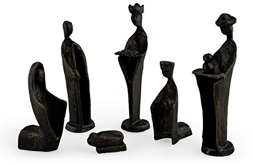 DANYA B Krippen-Set, Eisen, 6-teilig, bronzefarben