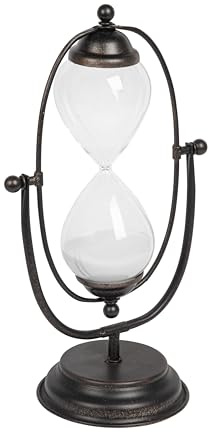 Creative Co-Op Decorative Metal & Glass Thirty Minute Hourglass