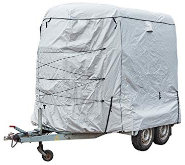 deiwo Copertura per rimorchio per cavallo, 370 x 250 x 210 cm, in tessuto Oxford sinistro + destro