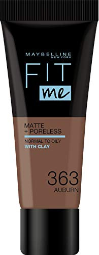 Maybelline New York - Flüssige Foundation Ton in Ton Fit me! Matte and Poreless – Farbton: 363 Auburn, NU