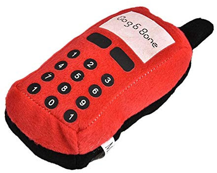Taidda cute pet chewing Toys Interactive Chew Toy Plush Pet Dog Chew Toy, Cell Phone shape 5.91x3.15x2.36 inch for Puppy Pet shop Cat Household Pet red