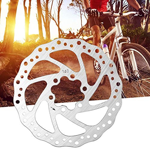 Rotor de freno de disco, 120 mm 140 mm 180 mm 203 mm Acero inoxidable Rotores de freno de disco de bicicleta 6 clavos Accesorio de ciclismo apto para bicicleta de carretera, montaña, MTB, BMX(140mm)