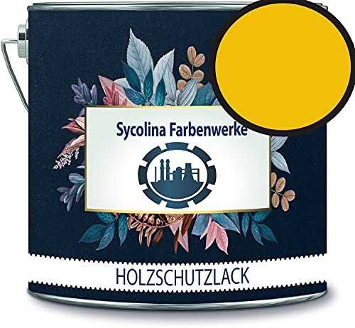 Sycolina - Vernice protettiva per legno, resistente alle intemperie, protezione a lungo termine dalle intemperie, colore di protezione per legno RAL 1021, colore: giallo colza