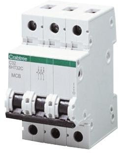 32A TP MCB C Curve 10KA - Ciascuno | Interruttori Magnetici Termici, 1 X Qtà - 6HT32C
