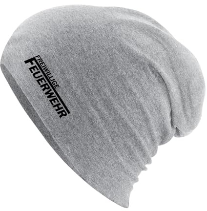 Huuraa Slouch Beanie Freiwillige Feuerwehr Geschenk | Erwachsenen Wintermütze Baumwolle und Elasthan Mütze Geschenkidee doppellagige Baumwollmütze