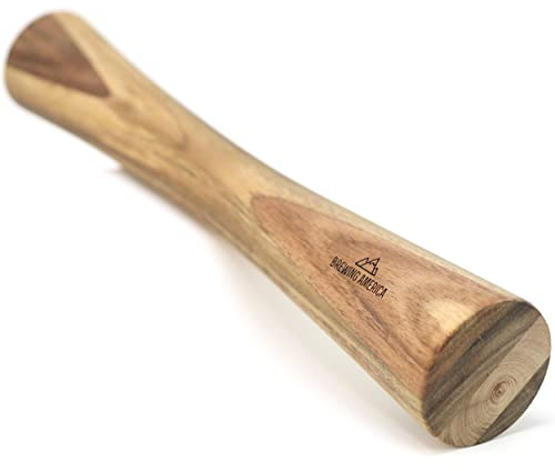 Brewing America Acacia Wood Vegetable Fermentation Tamper - Cabbage Sauerkraut Pounder - Fermenting Food Tool Packer Stomper 12 inches for Mason Jars