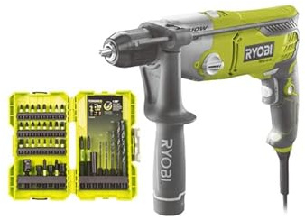Pack RYOBI Perceuse à percussion RPD1010K - 1010W - coffret de 38 accessoires - RAK38DSDI2