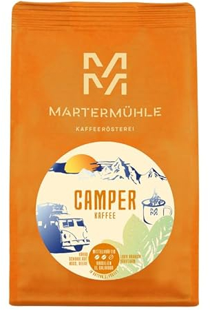 Martermühle Camper Kaffeepulver 500g mittelkräftig I Arabica I Aroma: nussig schokoladig I Gemahlen Kaffee-Bohnen schonend geröstet, säurearm