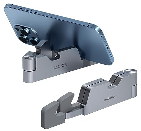 Hagibis handyhalterung für Schreibtisch, 4-in-1, faltbar, Aluminium, tragbar, Reise-Handyhalter mit Flaschenöffner, Boxöffner, Lineal für iPhone 14 13 12 11 Pro Max Samsung Galaxy
