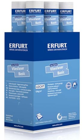 Erfurt Vliesfaser Basic 107 Vliestapete 10.05X0.53 Strukturtapete 6 Rollen 1004376