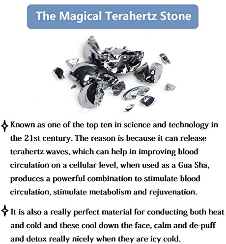 Terahertz Stone Lux Gua Sha Stone Facial Tool Massage Scraper Lymphatic Drainage Massager