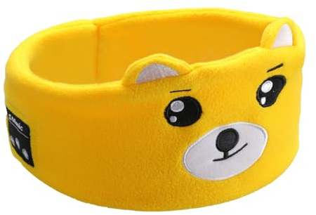 Yiiannda Kids Headphones Headband Wireless, Headband Earphones for Children Aged 7 Years and Above, with Thin Speakers & Super Soft Fleece Headband, Comfy Travel Accessories