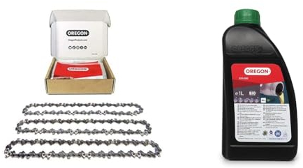 Oregon 91P033X3 Confezione da 3 Catene per Motosega Telescopica 3/8 LP da 33 Maglie di Trasmissione, 1.3mm, per Barre da 20 cm, Compatibili con Bosch, Black & Decker, Ryobi ed altre marche