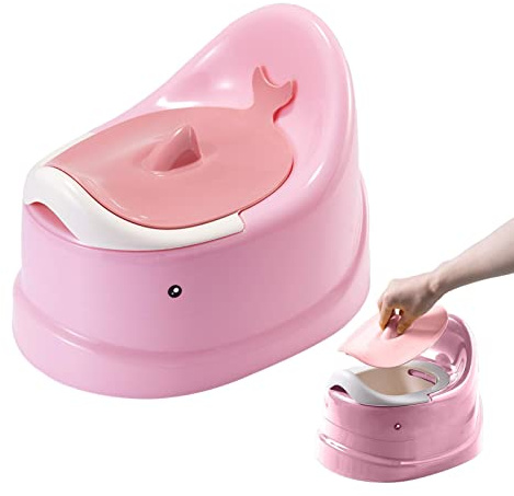 Krujecnt Kid Whale-Themed Carry Potty Chair, Non-Slip and Stable Training Seat for Boys and Girls Aged 1-6