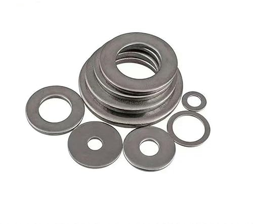 Flache Unterlegscheiben aus Edelstahl 304, flache Dichtung, M1,6, M2, M2,5, M3, M4, M5, M6, M8, M10, M12, M14, M16, M20, M36-M3x9x1,0 (100 Stück)