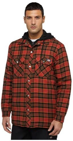 Dickies Giacca Stile Camicia in Flanella con Cappuccio, Vestibilità Rilassata