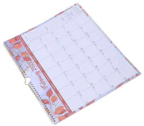 Tofficu Wandkalender Mit Spiralbindung Für Büro Und Schule Kleiner Kalender Aus Papier Hängender Monatskalender Mit Datumsanzeige Und Notizfeldern