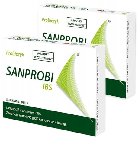 SANPROBI IBS x 2 Packungen: Innovatives Probiotikum für die Gesundheit des Darms – 10 Milliarden CFU Lactiplantibacillus plantarum 299v in jeder Kapsel!