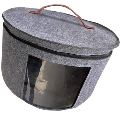 rockible Hutschachtel für Damen und Herren, Schachtel, Hutträger, große Kapazität, Cowboyhuthalter, Grau
