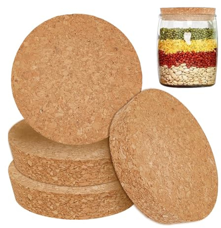 OLYCRAFT 4 Stück Große Korken Kork Flaschenverschlüsse 100-110mm Konische Korken Kork Einmachglasdeckel Konische Korken Aus Holz Konischer Korkverschluss Aus Holz Für Küche Hochzeitsgeschenke