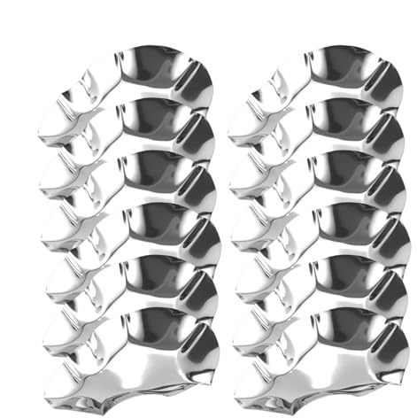 Conchas de para cocinar, bandeja de de acero inoxidable a la parrilla, plato de metal apilable para cocina, juego de 12 bandejas para servir, hacer, almejas horneadas, vieiras,