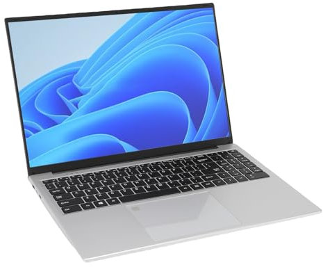 Laptop da 32 GB, Laptop Aziendale da 16 Pollici con CPU Celeron N5105, Display FHD 1920x1200, 2,4 G 5G WiFi, Camera per 11Pro (512GB Spina Europea)