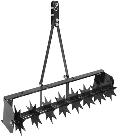 gegeweeret Rolling Lawn Aerator Tool, Push Grass Tow Behind Aerator Tool Roller with Soil Penetrator Spikes for Lawn,Yard and Garden