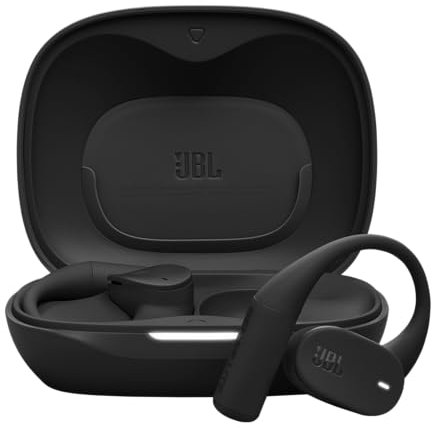 JBL Sense Lite True Wireless écouteurs Ouverts sans Fil, Conception Crochet d'oreille, Conduction aérienne, OpenSound, 32 h d'autonomie, étanches IP54, compatibles Headphones, Noir