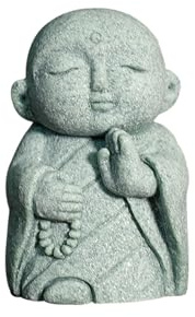 MALSSE Zarte Jizo-Mönchslandschaft, Mönchshöhle, Figur, Versteck Garnelen, Statue, Aquarien, Lebensraum, Dekorationen, groß