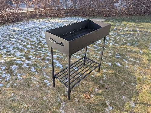 Mangal, Holzkohlegrill Schaschlik Grill aus Stahl 3 mm (Grill)