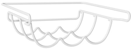 MOLUCKFU Wine Bottle Rack and Water Bottle Holder Iron Shelf White Space-Saving Fridge Under Shelf Storage Organizer for Kitchen and Home