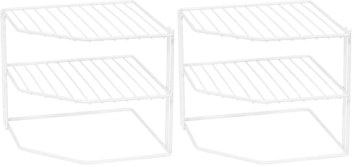 Compactor Rangement Casseroles Perth Taille M, Métal Blanc, 24x23x20.3 cm (Lot de 2)