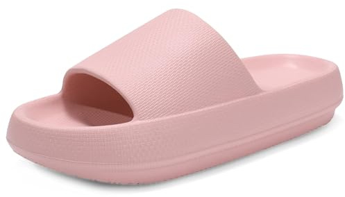 Misolin Womens Slipper Tofflor damer Sommar Strandsandaler Halkfria och Lätta Duschskor Med öppen tå Stötdämpande och extra tjocka Anti-Skid Sula Slides