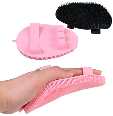 2 Pièces Brosse Silicone Corps pour Hommes Femmes, Doux et Élastique Brosse Corps & Douche, Brosse Exfoliante Corps Doux pour La Peau, pour Une Utilisation avec Un Gommage Corporel (2 colors)