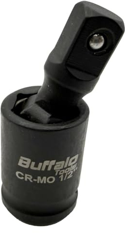 Buffalo Tools 1/2 Drive Impact Universal Joint Wobble, Swivel, Extension for Sockets Wrenches 360 Degree